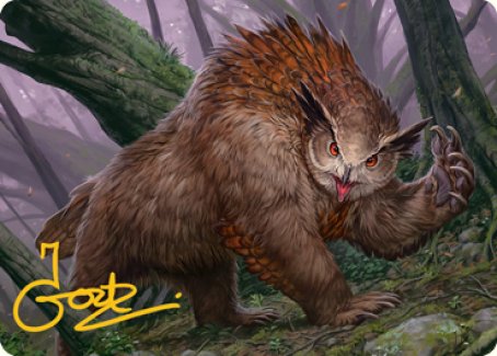 Owlbear Art Card (Gold-Stamped Signature) [Dungeons & Dragons: Adventures in the Forgotten Realms Art Series] | Gam3 Escape