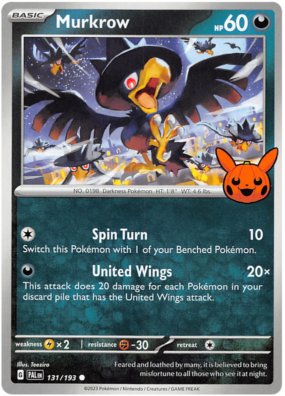 Murkrow (131/193) [Trick or Trade 2023] | Gam3 Escape