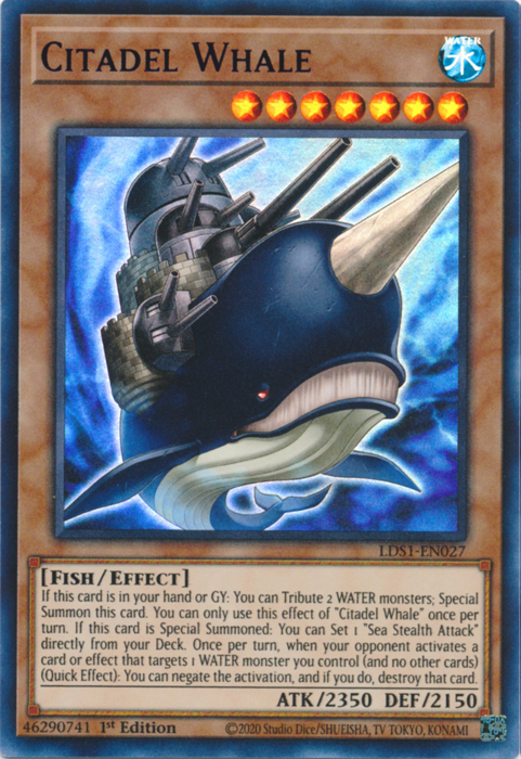 Citadel Whale (Blue) [LDS1-EN027] Ultra Rare | Gam3 Escape