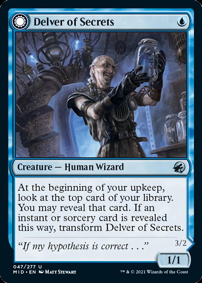 Delver of Secrets // Insectile Aberration [Innistrad: Midnight Hunt] | Gam3 Escape