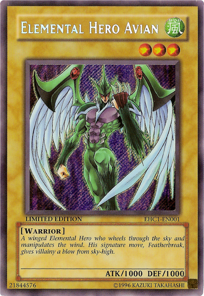 Elemental HERO Avian [EHC1-EN001] Secret Rare | Gam3 Escape