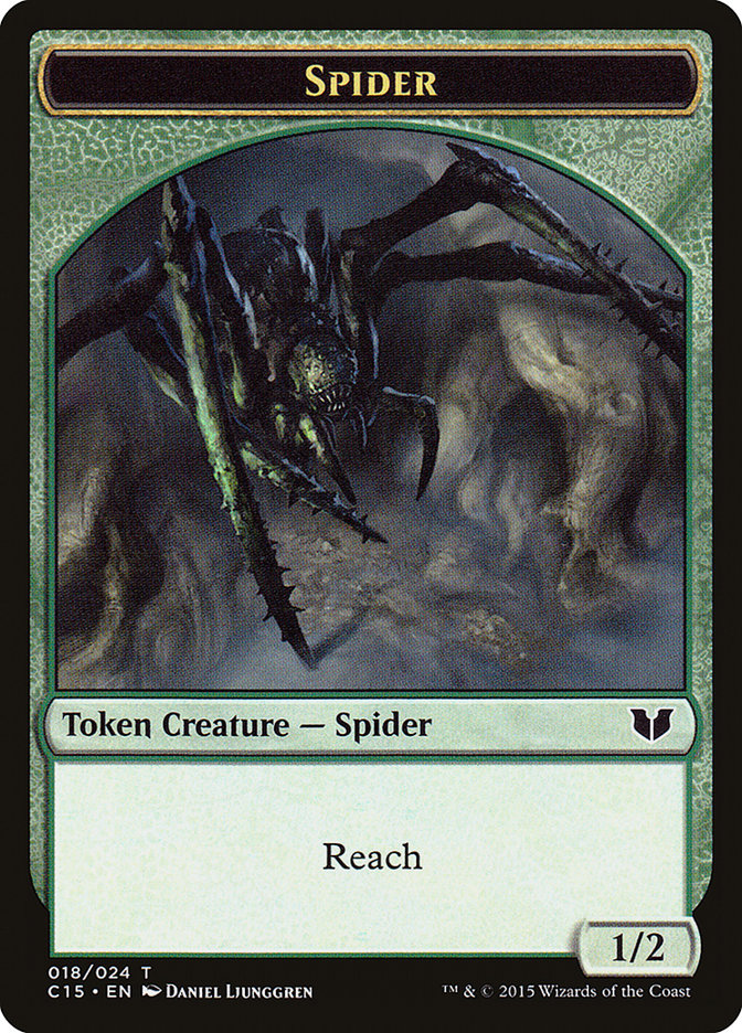 Saproling // Spider Double-Sided Token [Commander 2015 Tokens] | Gam3 Escape