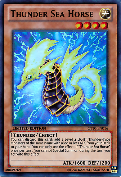 Thunder Sea Horse [CT10-EN016] Super Rare | Gam3 Escape