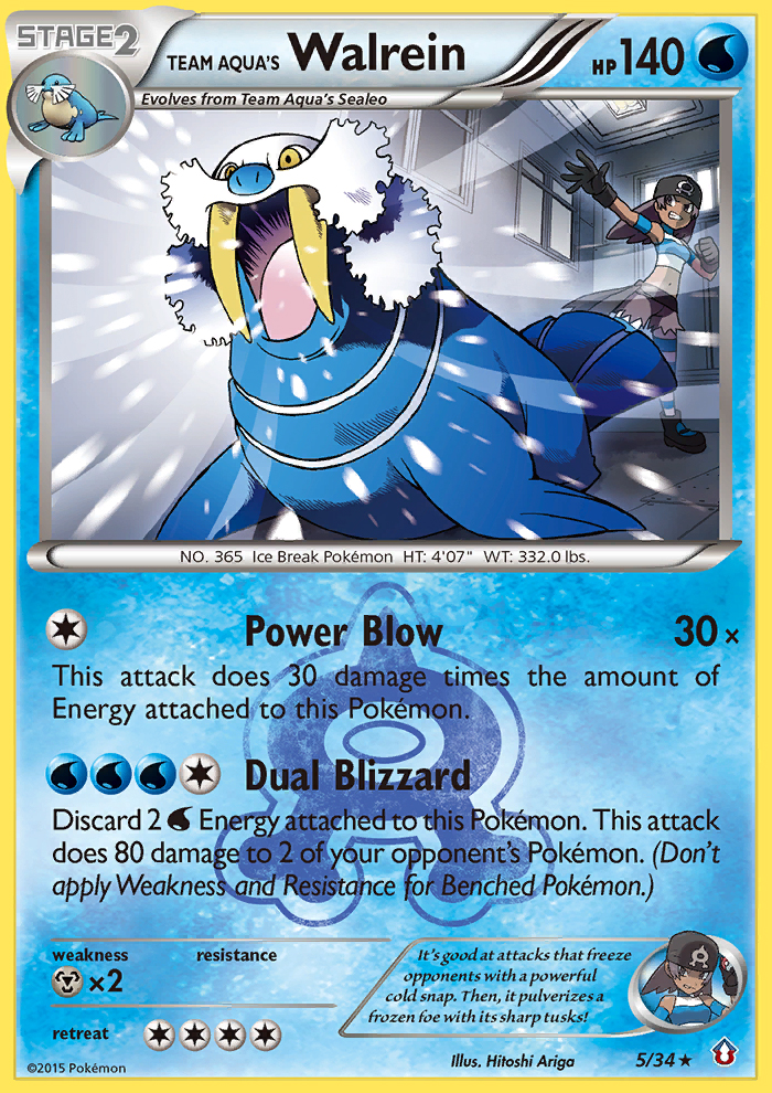 Team Aqua's Walrein (5/34) [XY: Double Crisis] | Gam3 Escape