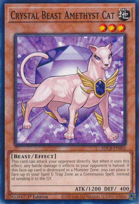 Crystal Beast Amethyst Cat [SDCB-EN002] Common | Gam3 Escape