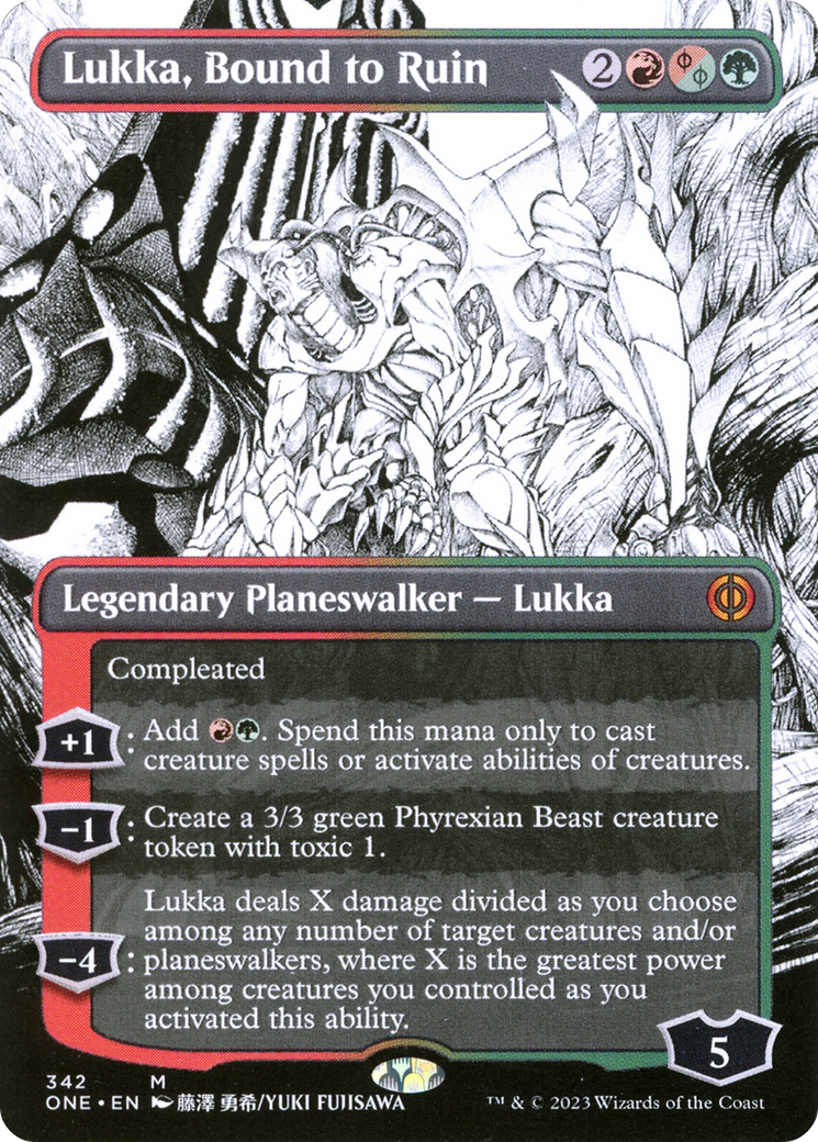 Lukka, Bound to Ruin (Borderless Manga) [Phyrexia: All Will Be One] | Gam3 Escape