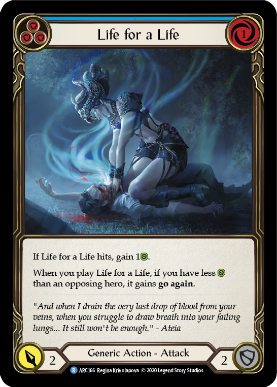 Life for a Life (Blue) [ARC166] Unlimited Rainbow Foil | Gam3 Escape