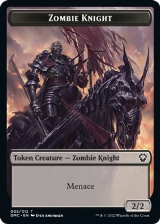 Zombie Knight // Goblin Double-sided Token [Dominaria United Commander Tokens] | Gam3 Escape