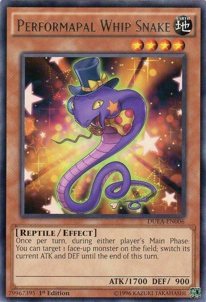 Performapal Whip Snake [DUEA-EN006] Rare | Gam3 Escape