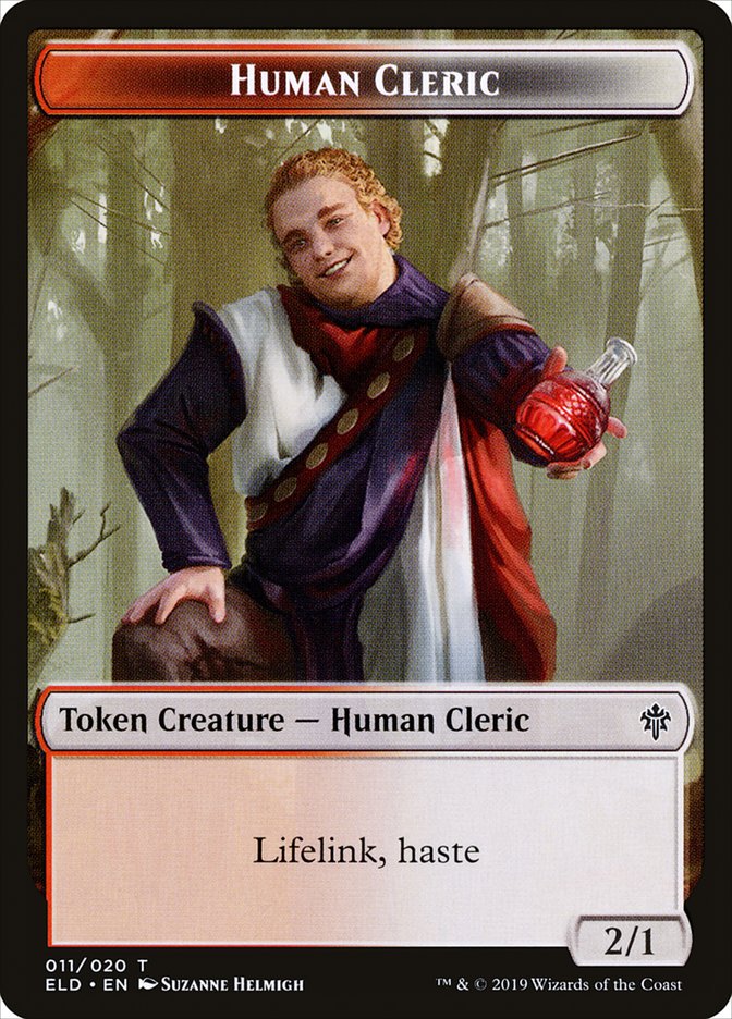 Human Cleric [Throne of Eldraine Tokens] | Gam3 Escape