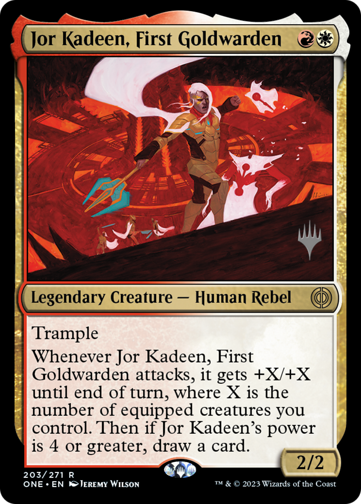 Jor Kadeen, First Goldwarden (Promo Pack) [Phyrexia: All Will Be One Promos] | Gam3 Escape