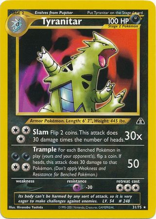 Tyranitar (31/75) [Neo Discovery Unlimited] | Gam3 Escape