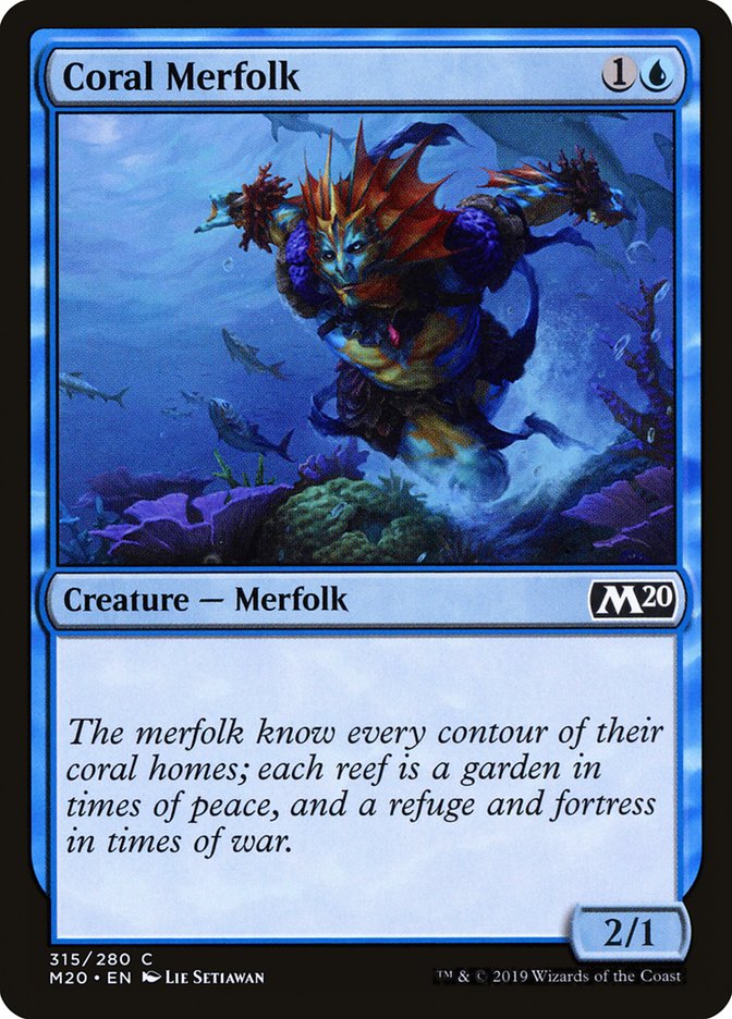 Coral Merfolk [Core Set 2020] | Gam3 Escape