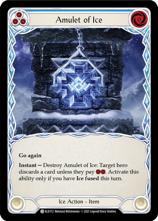 Amulet of Ice [ELE172] (Tales of Aria)  1st Edition Rainbow Foil | Gam3 Escape