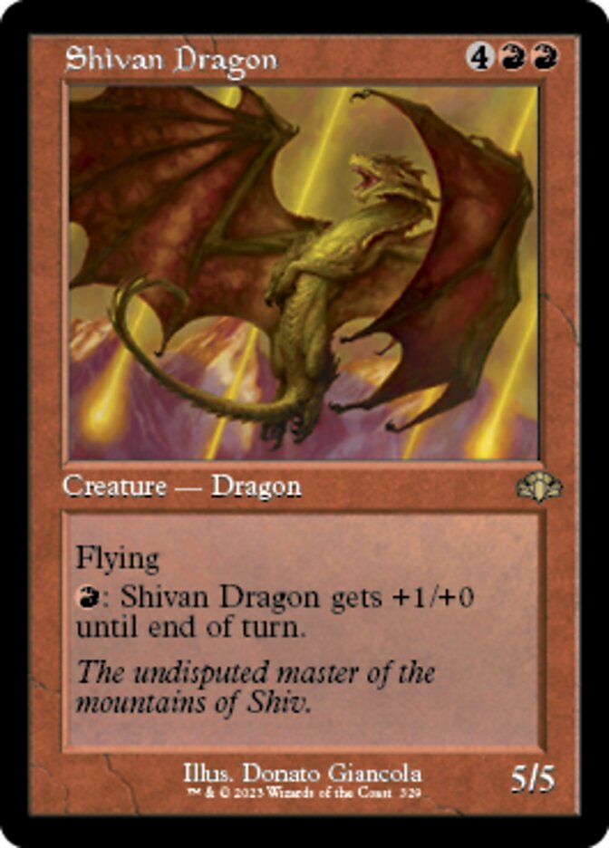 Shivan Dragon (Retro) [Dominaria Remastered] | Gam3 Escape