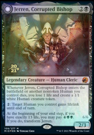 Jerren, Corrupted Bishop // Ormendahl, the Corrupted [Innistrad: Midnight Hunt Prerelease Promos] | Gam3 Escape