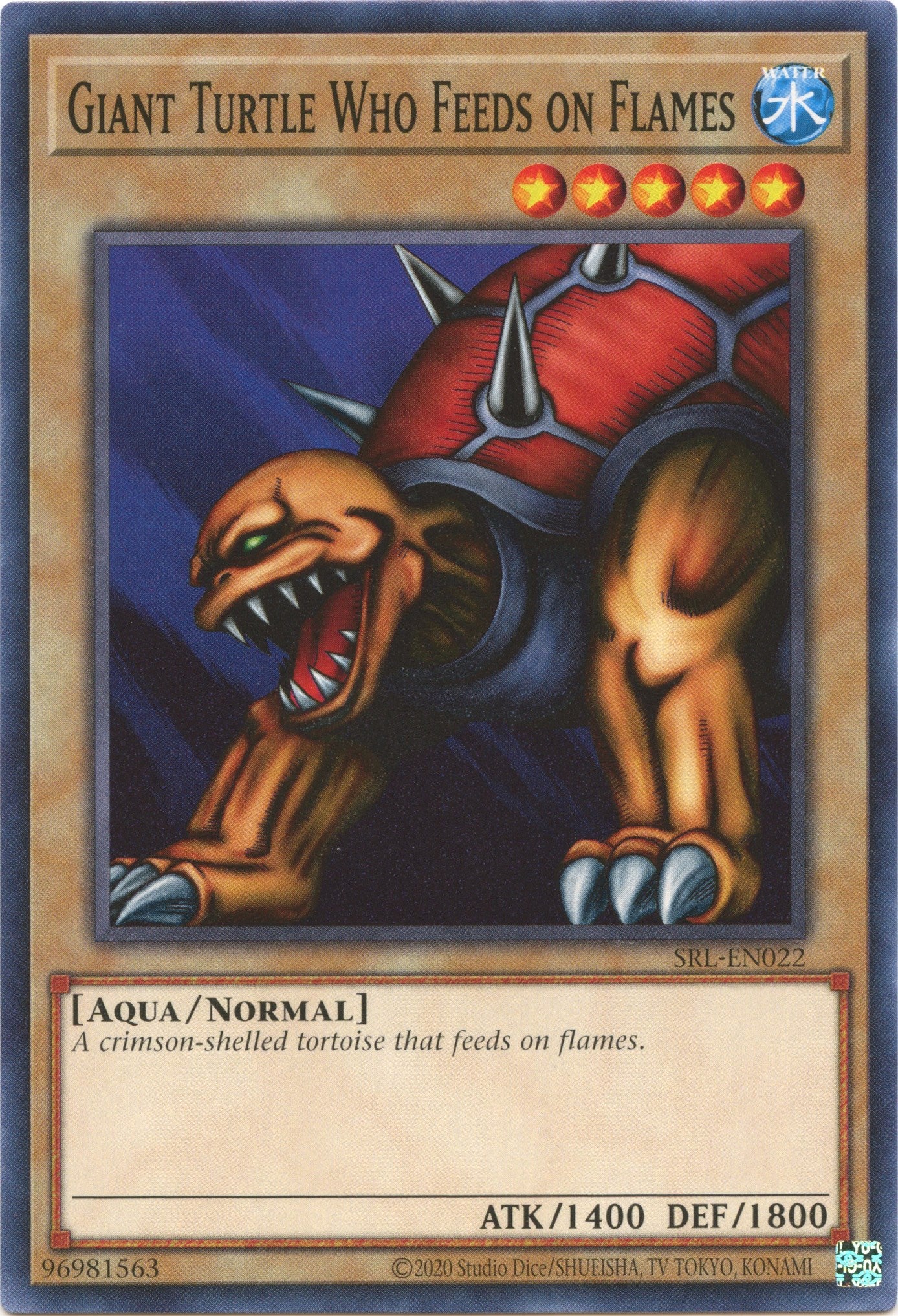 Giant Turtle Who Feeds on Flames (25th Anniversary) [SRL-EN022] Common | Gam3 Escape