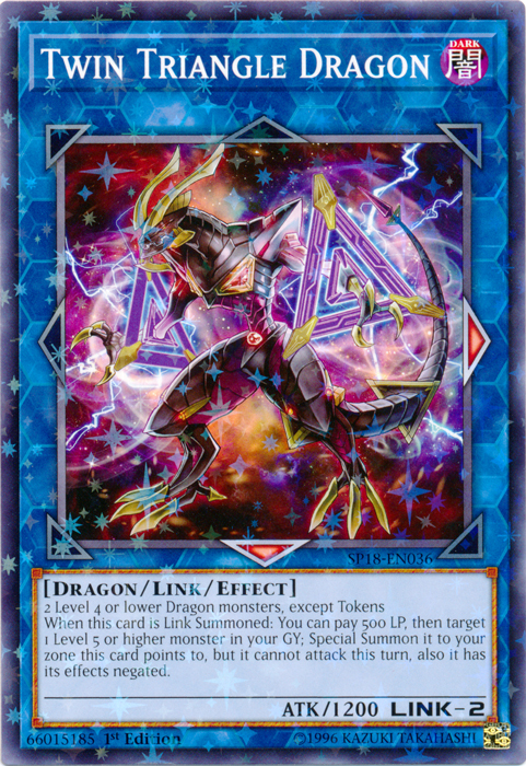 Twin Triangle Dragon (Starfoil) [SP18-EN036] Starfoil Rare | Gam3 Escape