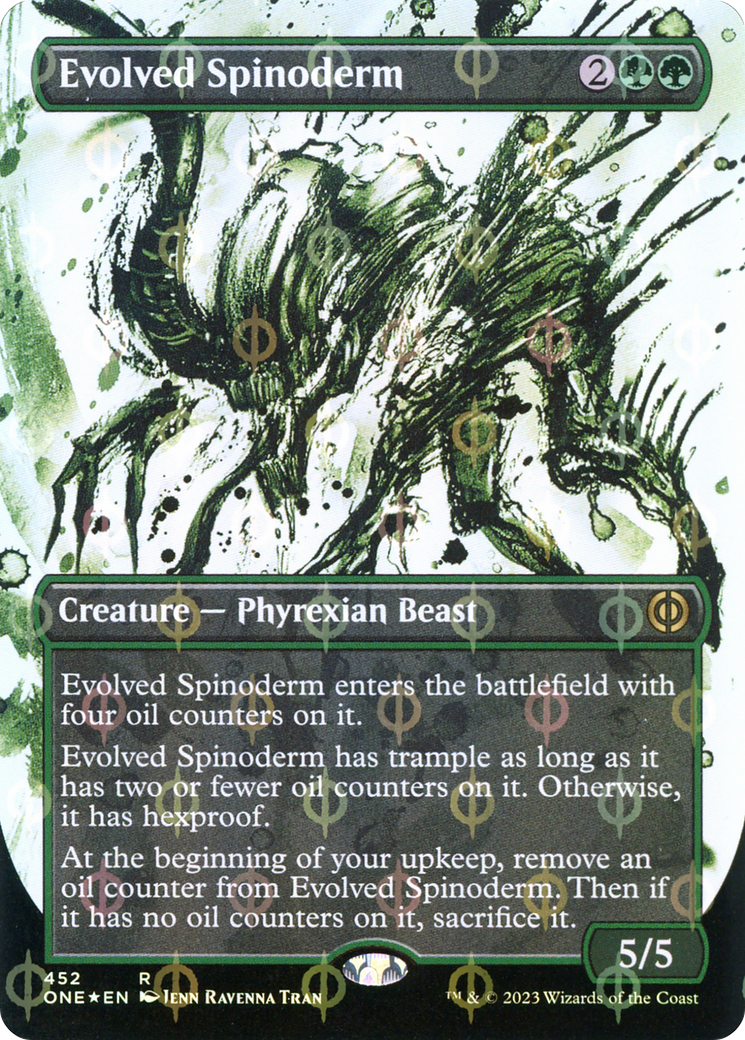 Evolved Spinoderm (Borderless Ichor Step-and-Compleat Foil) [Phyrexia: All Will Be One] | Gam3 Escape