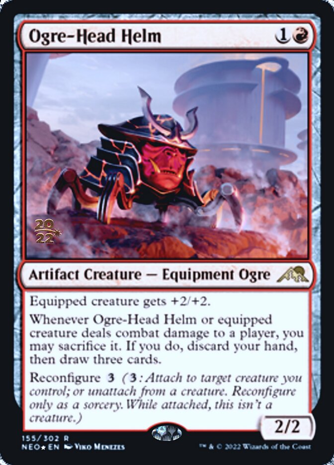 Ogre-Head Helm [Kamigawa: Neon Dynasty Prerelease Promos] | Gam3 Escape
