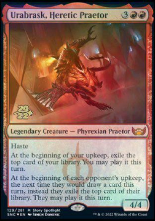 Urabrask, Heretic Praetor [Streets of New Capenna Prerelease Promos] | Gam3 Escape