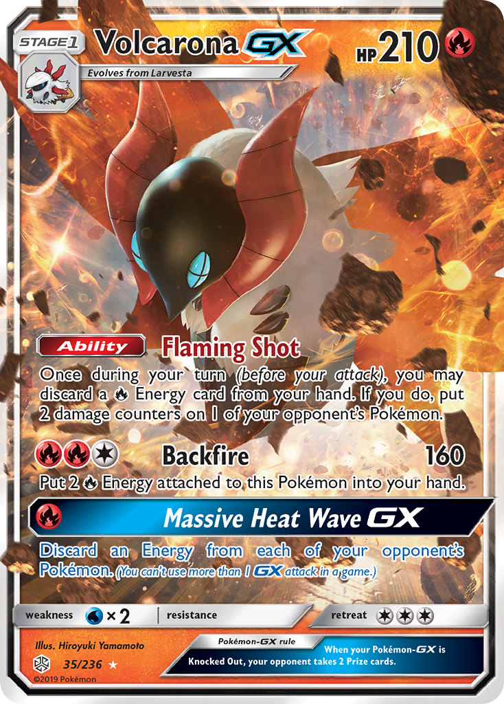 Volcarona GX (35/236) [Sun & Moon: Cosmic Eclipse] | Gam3 Escape