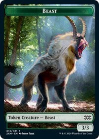 Beast // Treasure Double-sided Token [Double Masters Tokens] | Gam3 Escape