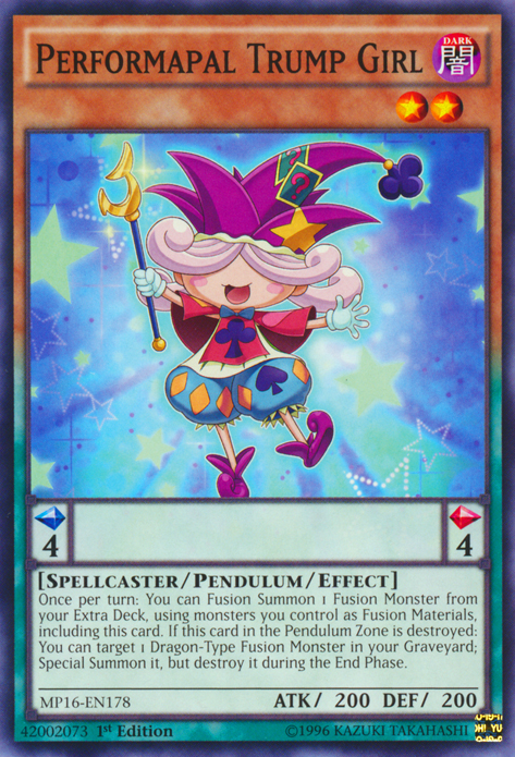 Performapal Trump Girl [MP16-EN178] Common | Gam3 Escape