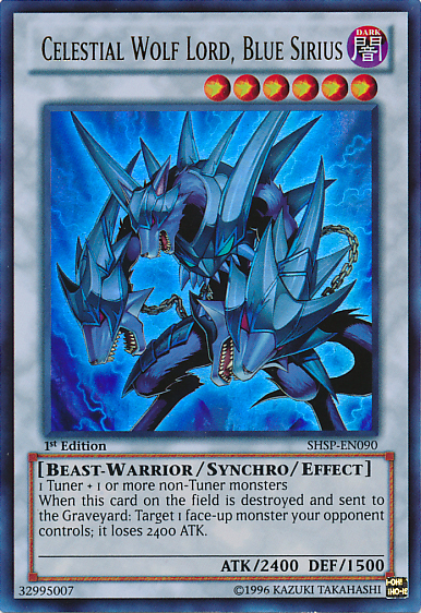 Celestial Wolf Lord, Blue Sirius [SHSP-EN090] Ultra Rare | Gam3 Escape