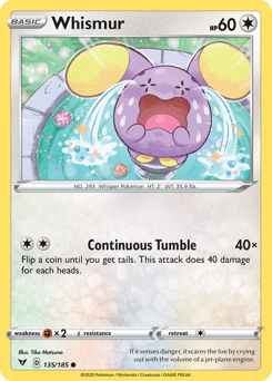 Whismur (135/185) [Sword & Shield: Vivid Voltage] | Gam3 Escape