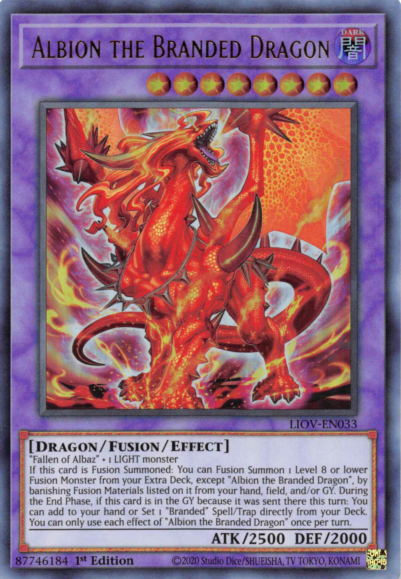 Albion the Branded Dragon [LIOV-EN033] Ultra Rare | Gam3 Escape