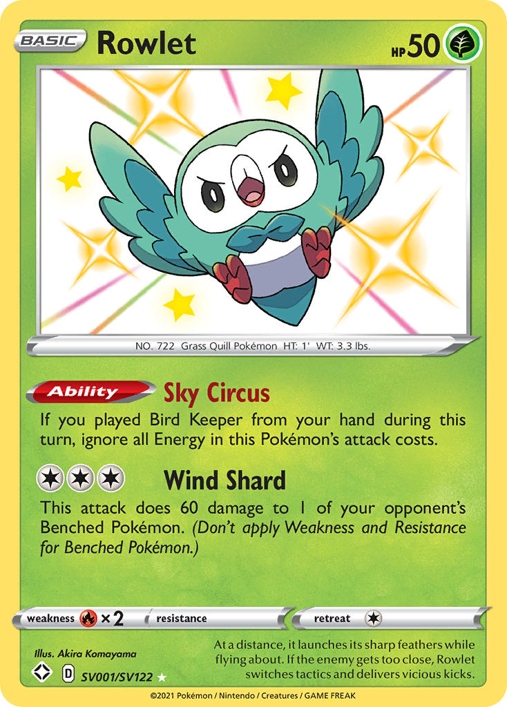 Rowlet (SV001/SV122) [Sword & Shield: Shining Fates] | Gam3 Escape