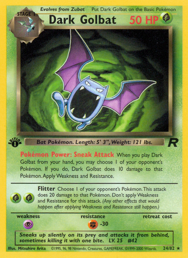 Dark Golbat (24/82) [Team Rocket 1st Edition] | Gam3 Escape