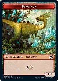 Dinosaur // Human Soldier (003) Double-sided Token [Ikoria: Lair of Behemoths Tokens] | Gam3 Escape