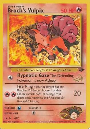 Brock's Vulpix (37/132) (W Stamped Promo) [Gym Challenge Unlimited] | Gam3 Escape