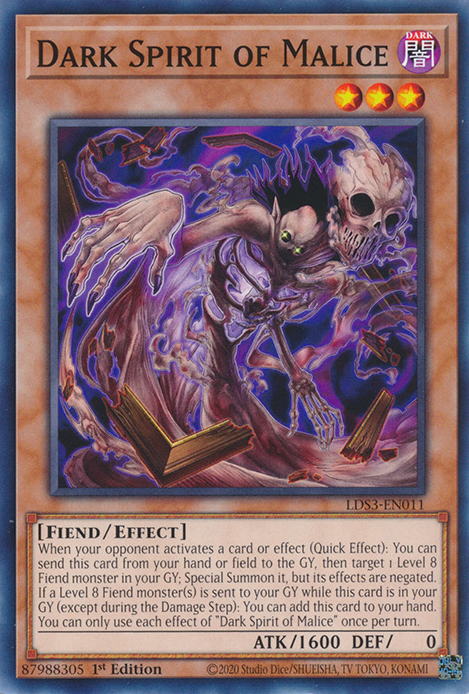 Dark Spirit of Malice [LDS3-EN011] Common | Gam3 Escape