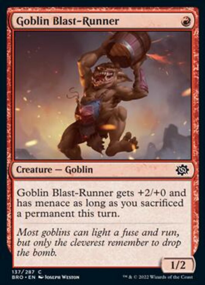 Goblin Blast-Runner [The Brothers' War] | Gam3 Escape
