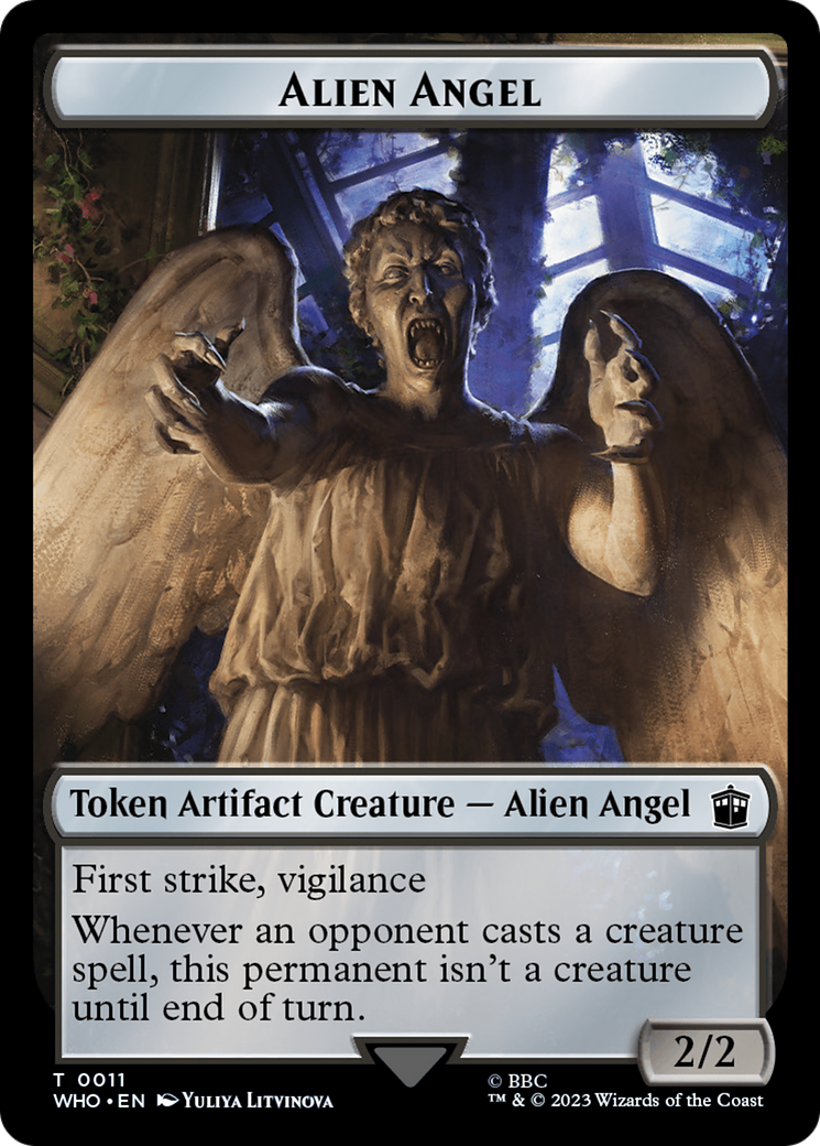 Alien Angel // Food (0025) Double-Sided Token [Doctor Who Tokens] | Gam3 Escape