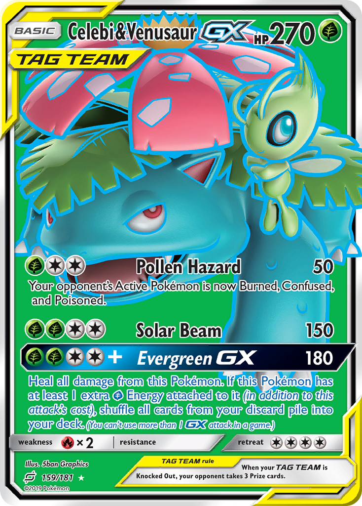 Celebi & Venusaur GX (159/181) [Sun & Moon: Team Up] | Gam3 Escape