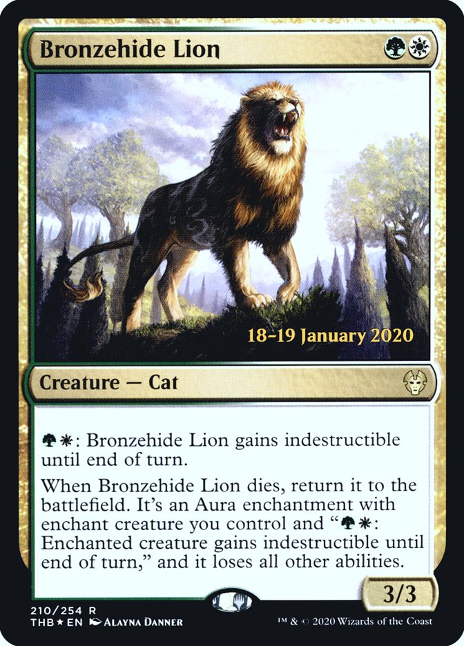 Bronzehide Lion [Theros Beyond Death Prerelease Promos] | Gam3 Escape