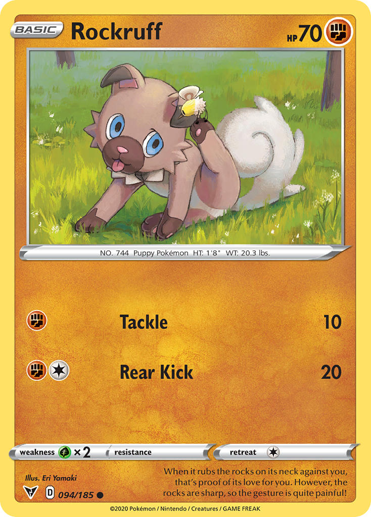 Rockruff (094/185) [Sword & Shield: Vivid Voltage] | Gam3 Escape