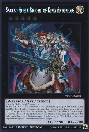 Sacred Noble Knight of King Artorigus [NKRT-EN038] Platinum Rare | Gam3 Escape
