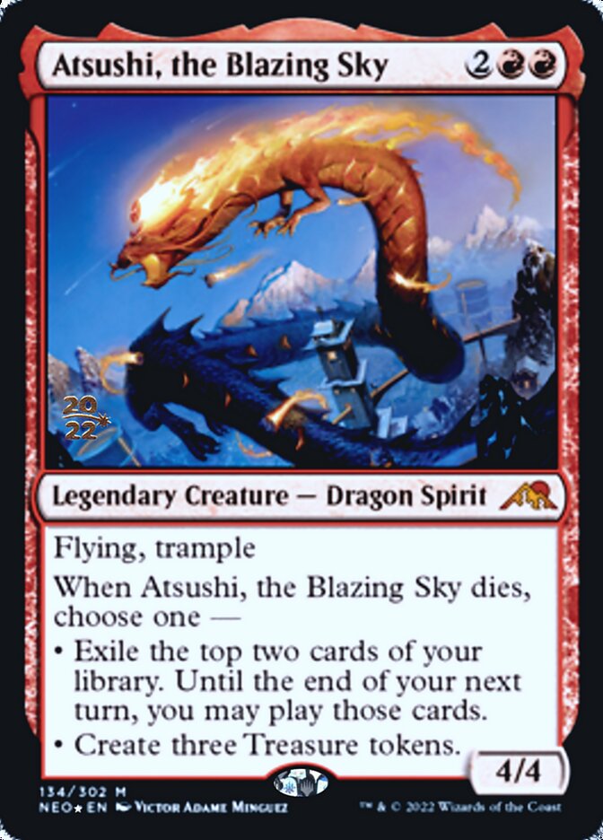 Atsushi, the Blazing Sky [Kamigawa: Neon Dynasty Prerelease Promos] | Gam3 Escape