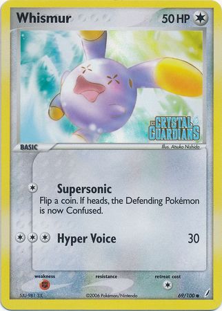 Whismur (69/100) (Stamped) [EX: Crystal Guardians] | Gam3 Escape