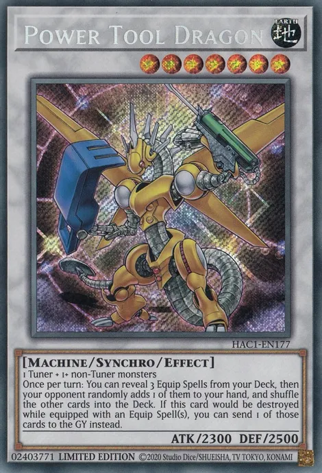 Power Tool Dragon [HAC1-EN177] Secret Rare | Gam3 Escape