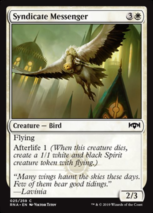 Syndicate Messenger [Ravnica Allegiance] | Gam3 Escape