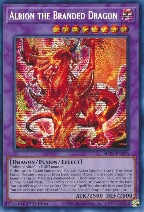 Albion the Branded Dragon [MP22-EN076] Prismatic Secret Rare | Gam3 Escape