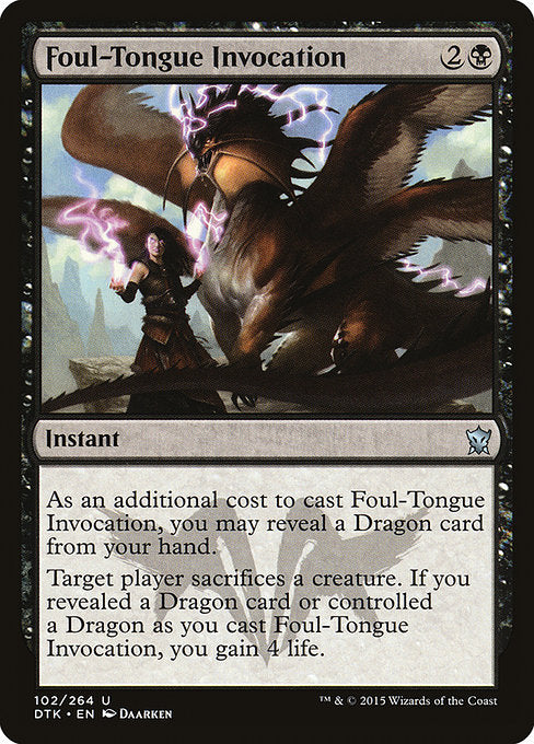 Foul-Tongue Invocation [Dragons of Tarkir] | Gam3 Escape