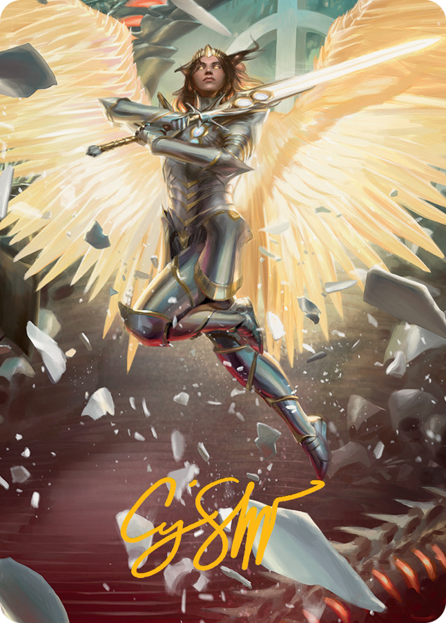 Archangel Elspeth Art Card (Gold-Stamped Signature) [March of the Machine Art Series] | Gam3 Escape