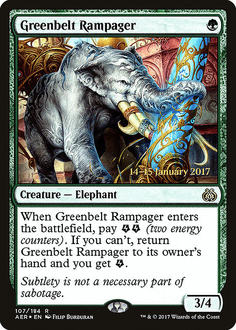 Greenbelt Rampager [Aether Revolt Promos] | Gam3 Escape